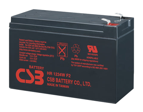 CSB HR1234WF2FR Battery - 12 Volt 34Watts/Cell 9.0Amp Hour